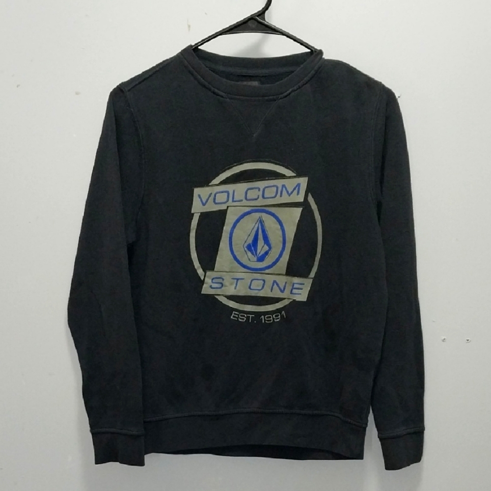 Volcom Boy's Charcoal Crewneck Sweatshirt Medium